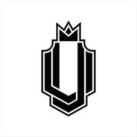 uu-Logo-Monogramm-Designvorlage vektor