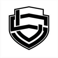 ls logo monogramm vintage designvorlage vektor