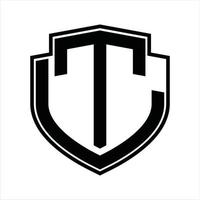 tl-Logo-Monogramm-Vintage-Design-Vorlage vektor