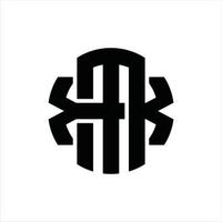 mx-Logo-Monogramm-Designvorlage vektor