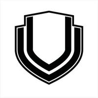 uu-Logo-Monogramm-Vintage-Design-Vorlage vektor