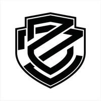 zz logotyp monogram årgång design mall vektor