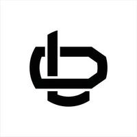 ld-Logo-Monogramm-Design-Vorlage vektor