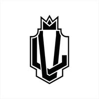 vl logotyp monogram design mall vektor