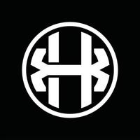 hx-Logo-Monogramm-Designvorlage vektor