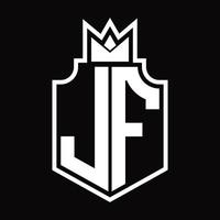 JF-Logo-Monogramm-Design-Vorlage vektor