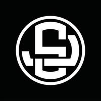 sj-Logo-Monogramm-Designvorlage vektor