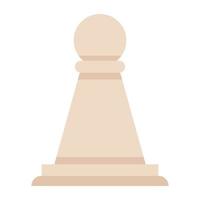trendig platt ikon av schack bit vektor