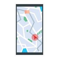 flaches Icon-Design für die mobile Navigation vektor