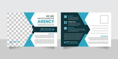 kreative Business-Marketing-Agentur Postkarten-Design-Vorlagenvektor vektor