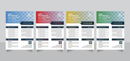 moderne a4-format-corporate-business-poster-broschüren-banner-flyer-design-vorlage mit farbüberprüfungsvektor vektor