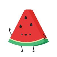 Wassermelonen-Cartoon. Symbol. Logo Design. vektor