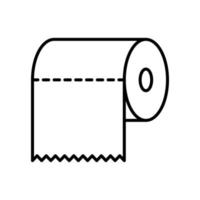 toalett papper ikon i linje stil design isolerat på vit bakgrund. redigerbar stroke. vektor