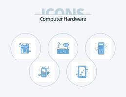 Computerhardware blau Icon Pack 5 Icon Design. . Stk. Diskette. Hardware. Maus vektor