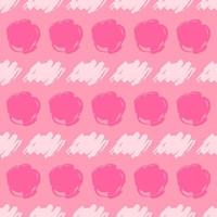 nahtloses muster mit rosa handgezeichnetem kritzelabstrich auf rosa hintergrund. abstrakte Grunge-Textur. Vektor-Illustration vektor