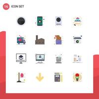uppsättning av 16 modern ui ikoner symboler tecken för kärlek hand enheter fast egendom egendom redigerbar packa av kreativ vektor design element