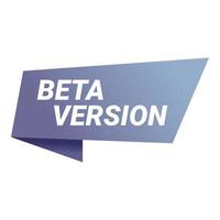 ny beta version ikon tecknad serie vektor. dator uppgradera vektor