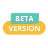 Programm Beta-Version Symbol Cartoon-Vektor. digitales Upgrade vektor