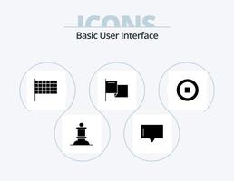grundlegendes Glyphen-Icon-Pack 5-Icon-Design. . . Rennen. Benutzer. Basic vektor
