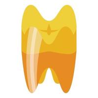 guld tand ikon isometrisk vektor. dental vård vektor