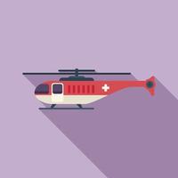 Krankenwagen-Hubschrauber-Symbol flacher Vektor. Luftwächter vektor