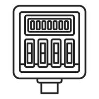 aktueller Umrissvektor für das Symbol des Anschlusskastens. elektrischer Schalter vektor