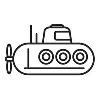 Periskop-U-Boot-Symbol-Umrissvektor. Unterwasserboot vektor