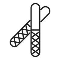 Polnischer Holzstab-Symbol-Umrissvektor. Nagel Maniküre vektor