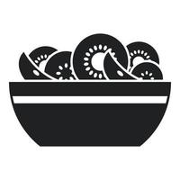 Kiwi-Fruchtsalat-Symbol einfacher Vektor. frisches Essen vektor