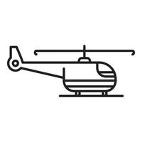 Krankenwagen-Hubschrauber-Symbol Umrissvektor. Luftwächter vektor