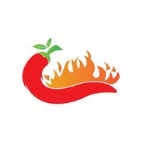 rotes Chili-Pfeffer-Symbol, Logo-Vektor-Illustration-Design vektor