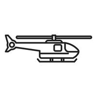 Suche Rettungshubschrauber Symbol Umrissvektor. Lufttransport vektor