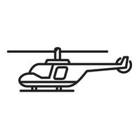 Luftfahrt-Hubschrauber-Symbol Umrissvektor. Lufttransport vektor