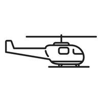 Seerettungshubschrauber Symbol Umrissvektor. Lufttransport vektor