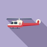 luft rädda helikopter ikon platt vektor. hav chopper vektor