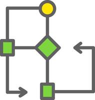 Flussdiagramm-Vektorsymbol vektor