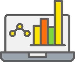 Vektorsymbol für die Gewinnanalyse vektor