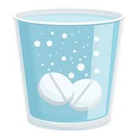 pharmazeutischer Aspirin-Symbol-Cartoon-Vektor. Medizin Wasser vektor