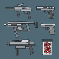 Airsoft-Vektor-Icons vektor