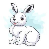 arktisches kaninchen der karikatur auf weißem hintergrund vektor