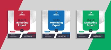 Postvorlage für digitales Marketing und Corporate Social Media oder Web-Banner vektor