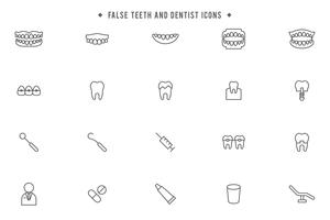 Kostenlose falsche Zähne und Zahnarzt-Vektoren vektor