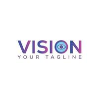 Medizin, Klinik und Augenzentrum Vision 3D-Logo-Symbol-Vektor-Illustration