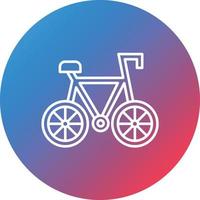 Fahrradlinie Farbverlauf Kreis Hintergrundsymbol vektor