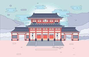 Daigokuden i Heian Jingu Shrine Vector