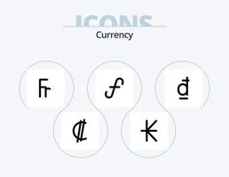 valuta linje ikon packa 5 ikon design. valuta. bitcoin. argentina. valuta. armenia vektor