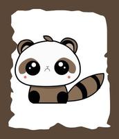 niedliche chibi panda maskottchen vektorkunst vektor