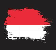 Vintage-Stil Indonesien Flagge Vektor-Design vektor