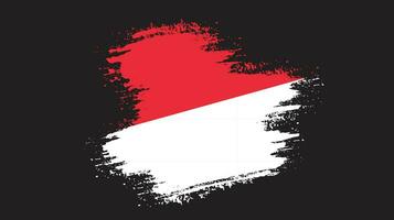 färga borsta stroke indonesien flagga vektor