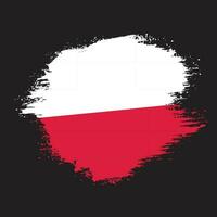 Pinsel Strich Clipart Polen Flagge Vektor